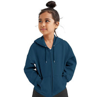 FUNKY MONKEY Kids Hooded Sweatshirt for Girls Soft Brushed Fleece Zip-Up Hoodies