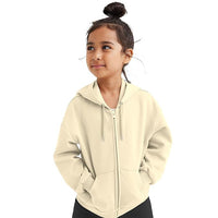 FUNKY MONKEY Kids Hooded Sweatshirt for Girls Soft Brushed Fleece Zip-Up Hoodies