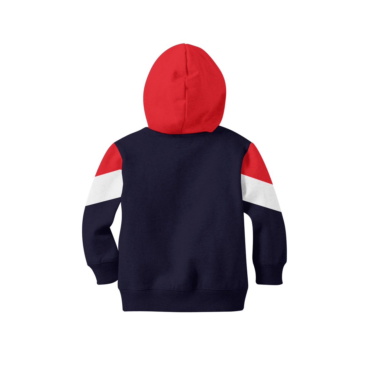 Unisex Kids Designer V Shaped Zipper Colour Block Hoodies. Maroon