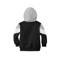 Unisex Kids Designer V Shaped Zipper Colour Block Hoodies. Maroon