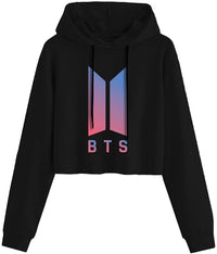 BTS Cotton Blend Hooded Neck Hooded Sweatshirt