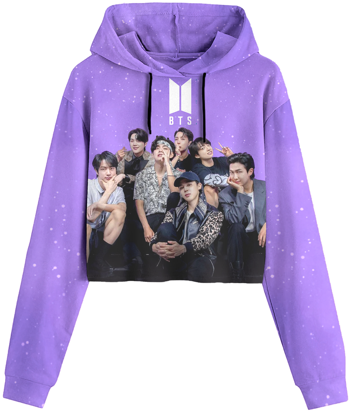 BTS Sublimation Crop Hoodie FUNKY MONKEY