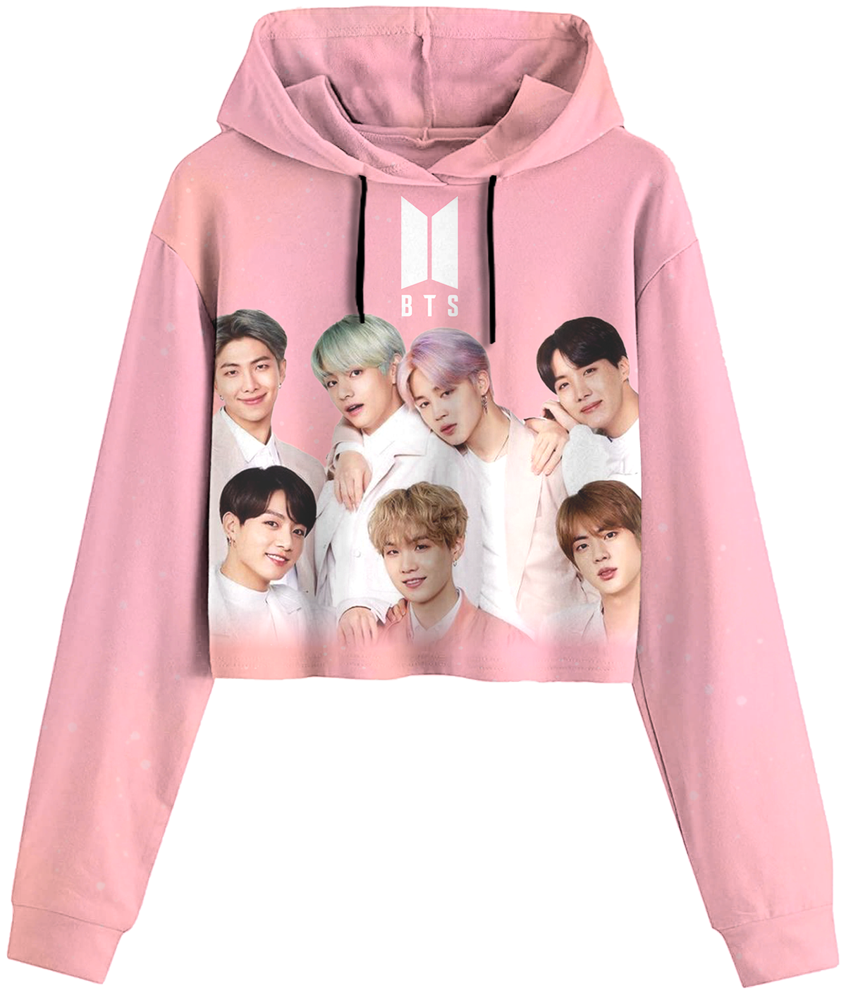 BTS Sublimation Crop Hoodie