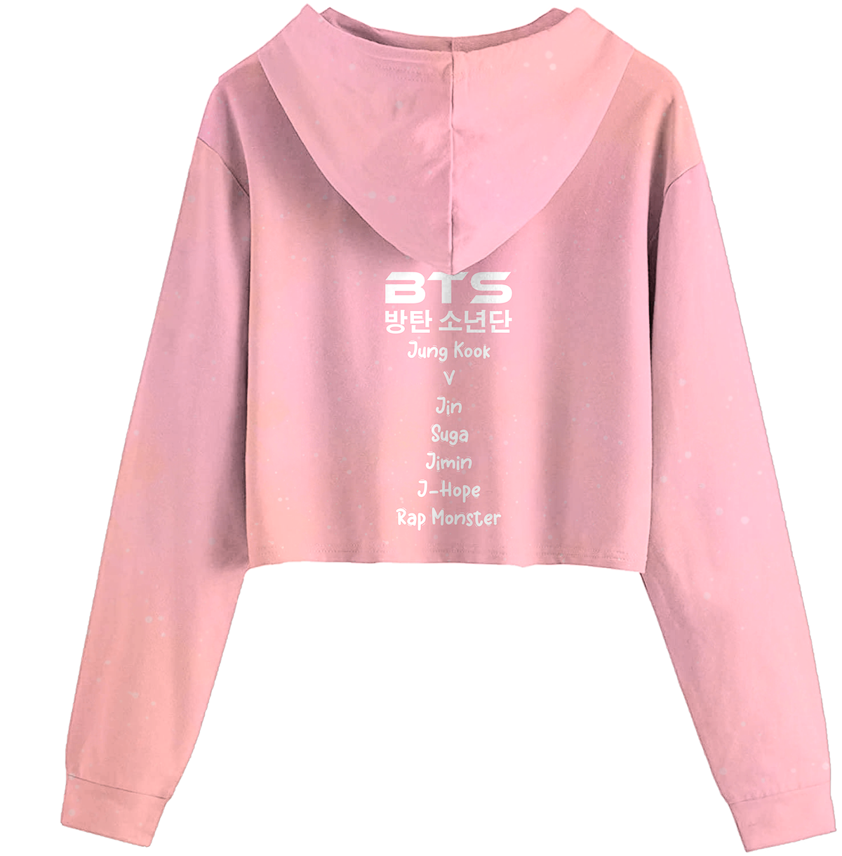 BTS Sublimation Crop Hoodie