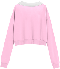 Collar Crop Top Long Sleeve Pullover Kids Women