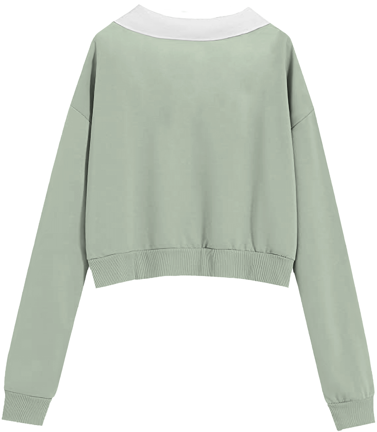 Collar Crop Top Long Sleeve Pullover Kids Women